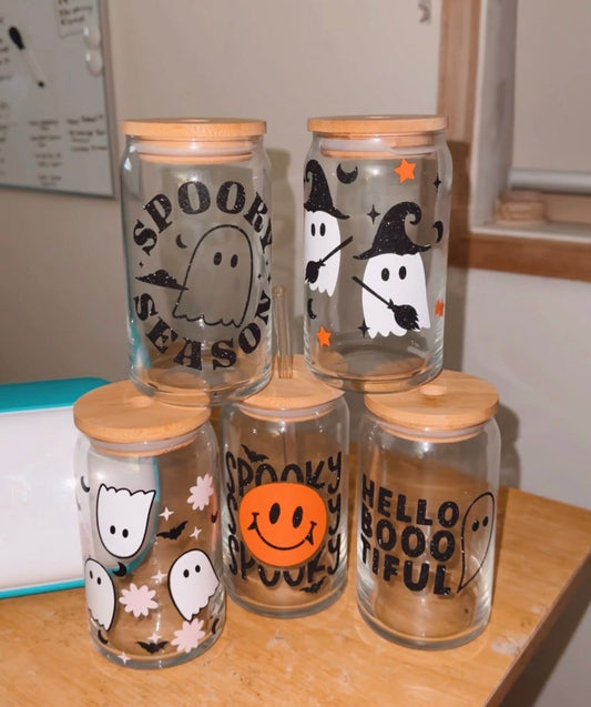 Spooky Ice Coffee Glasses