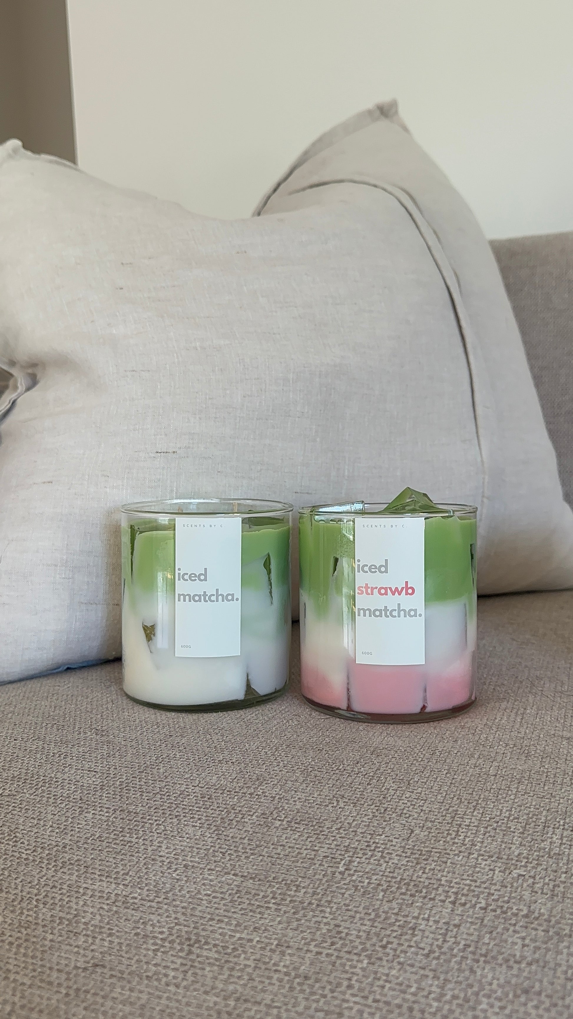 Iced Strawb Matcha Latte